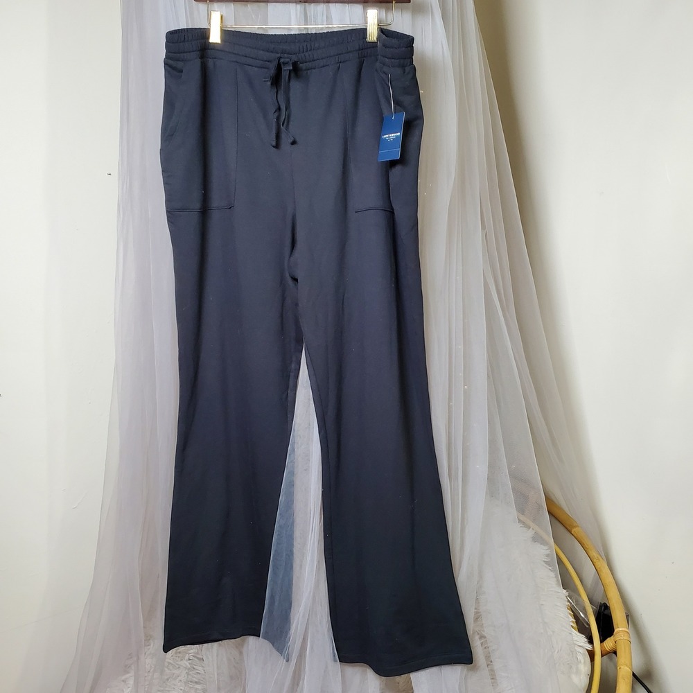 Lucky Brand Black Wide Leg Joggers Athleisure XL Casual Activewear 39x33 Long